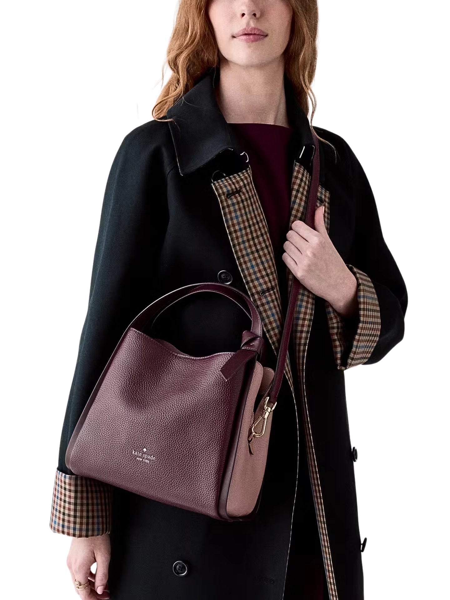 on-model-1-Kate-Spade-Knott-Colorblock-Convertible-Carryall-Bag-Grenache-Multi