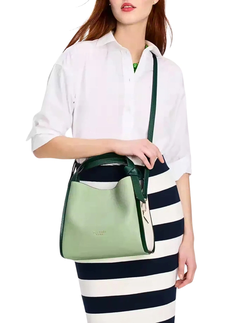 on-model-1-Kate-Spade-Knott-Colorblocked-Medium-Crossbody-Tote-in-Beach-Glass-Multi
