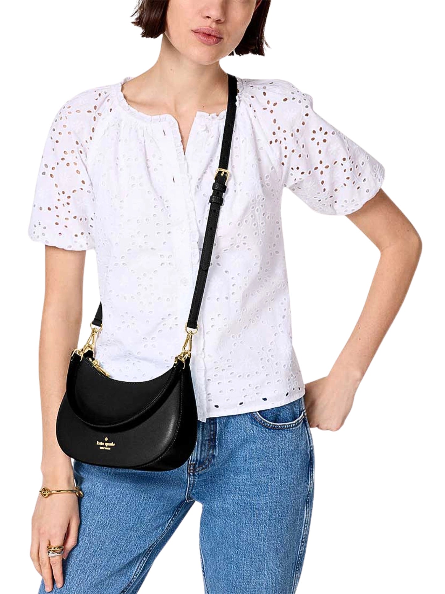 on-model-1-Kate-Spade-Paige-Shoulder-Bag-Black