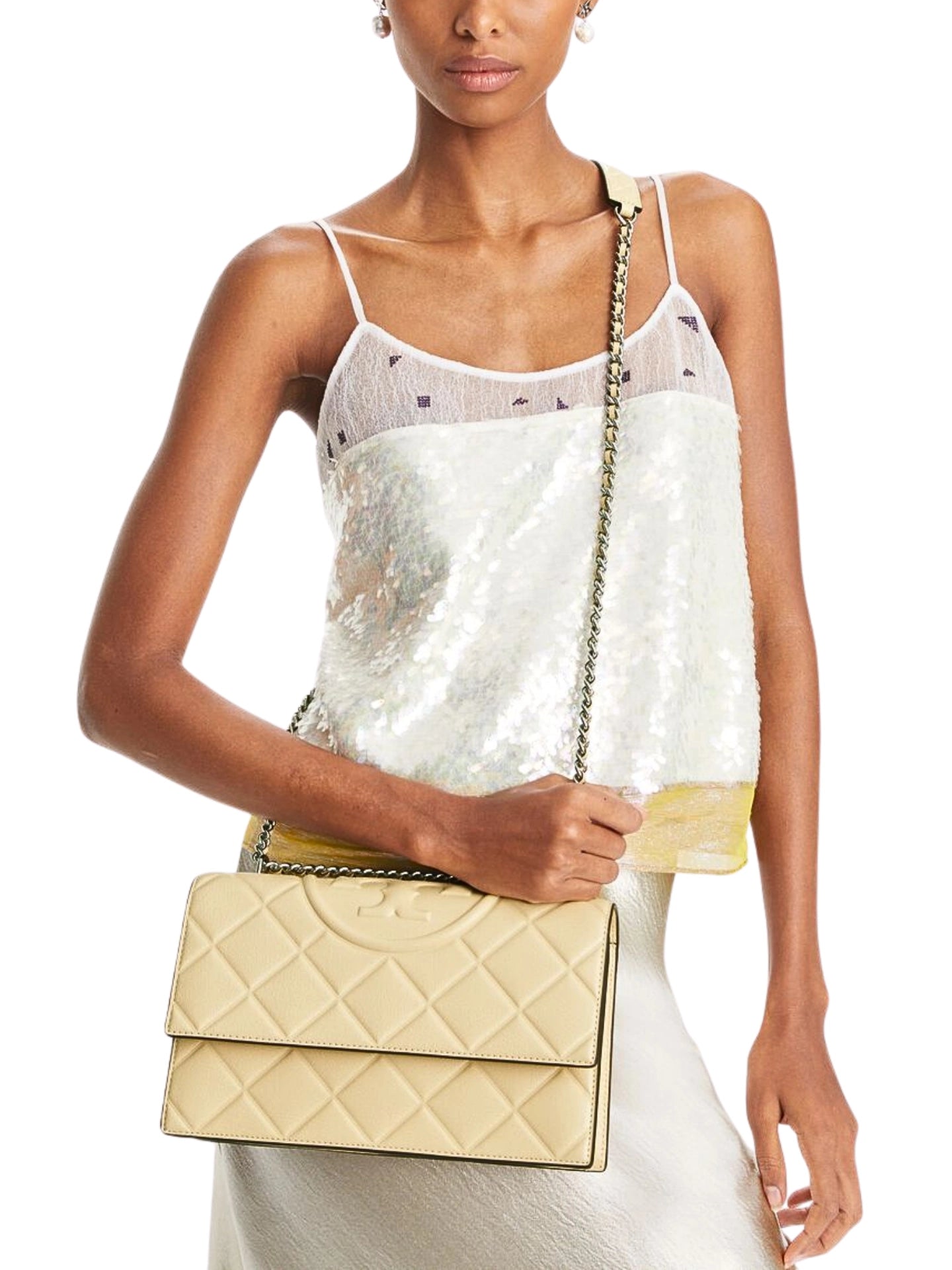 on-model-1-Tory-Burch-Fleming-Shoulder-Bag-Vanilla-Soft-Serve