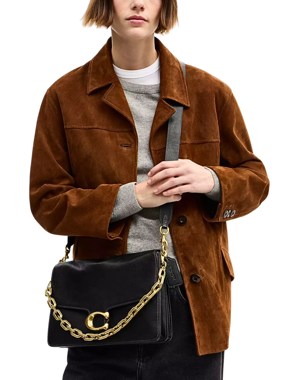 on-model-2-Coach-Chain-Tabby-Shoulder-Bag-30-Black