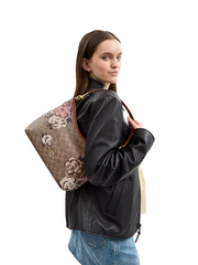 on-model-2-Coach-Laurel-Shoulder-Bag-In-Signature-anvas-With-Rose-Print-Tan-Multi