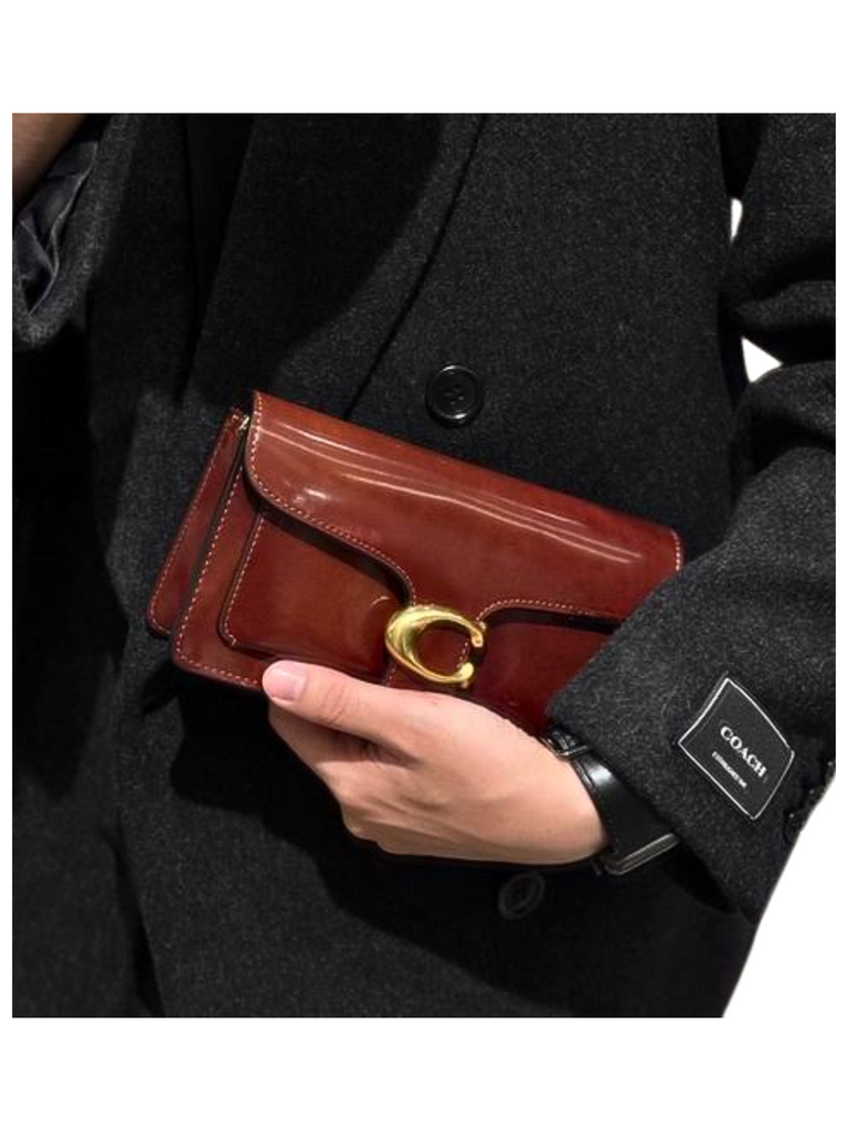 on-model-2-Coach-Tabby-Chain-Clutch-Dark-Neutral