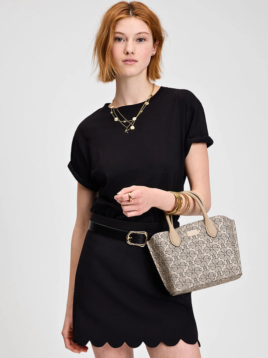 on-model-2-Kate-Spade-Suite-Spade-Flower-Coated-Canvas-Crossbody-Tote-Neutral-Multi