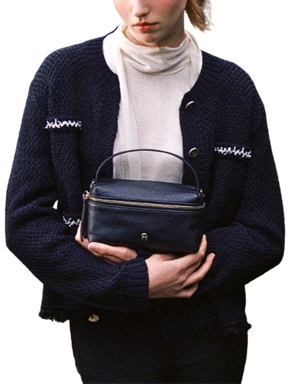 on-model-Aigner-Ellie-Icon-Mini-Bag-Black