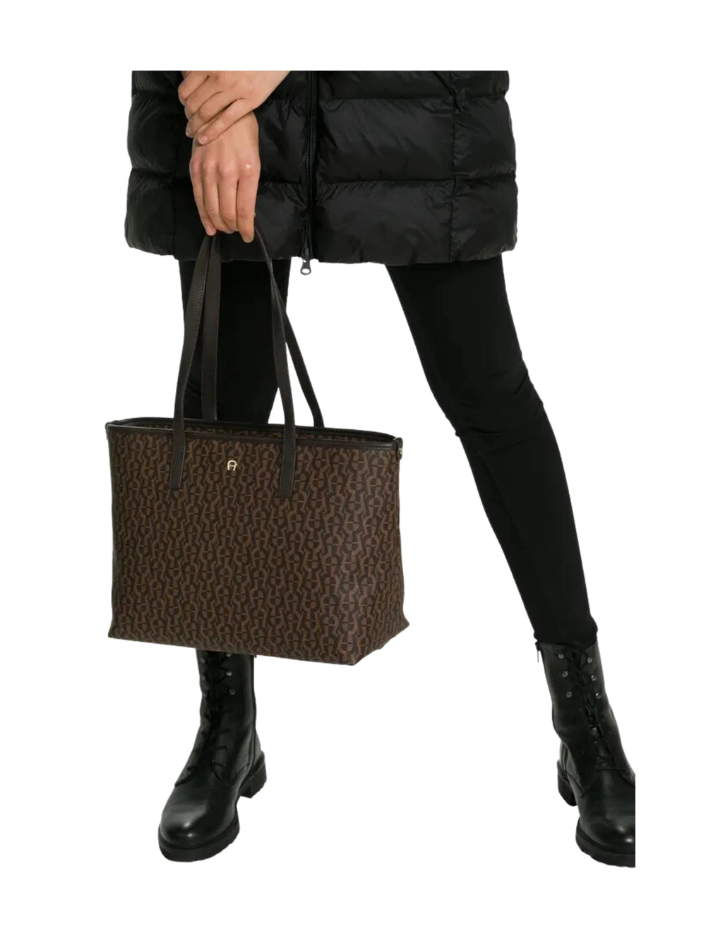 on-model-Aigner-Ilona-Icon-Shopper-Bag-Fango
