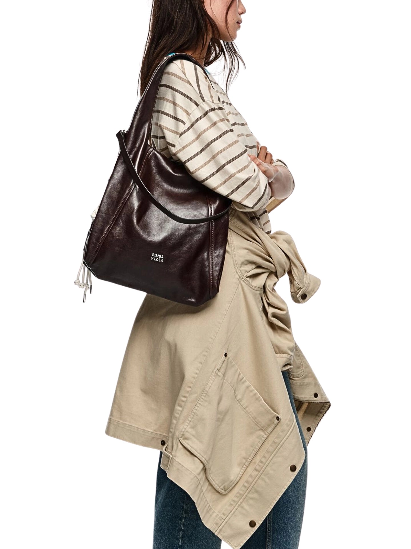 on-model-BYL-Large-Coffee-Leather-Paper-Bag