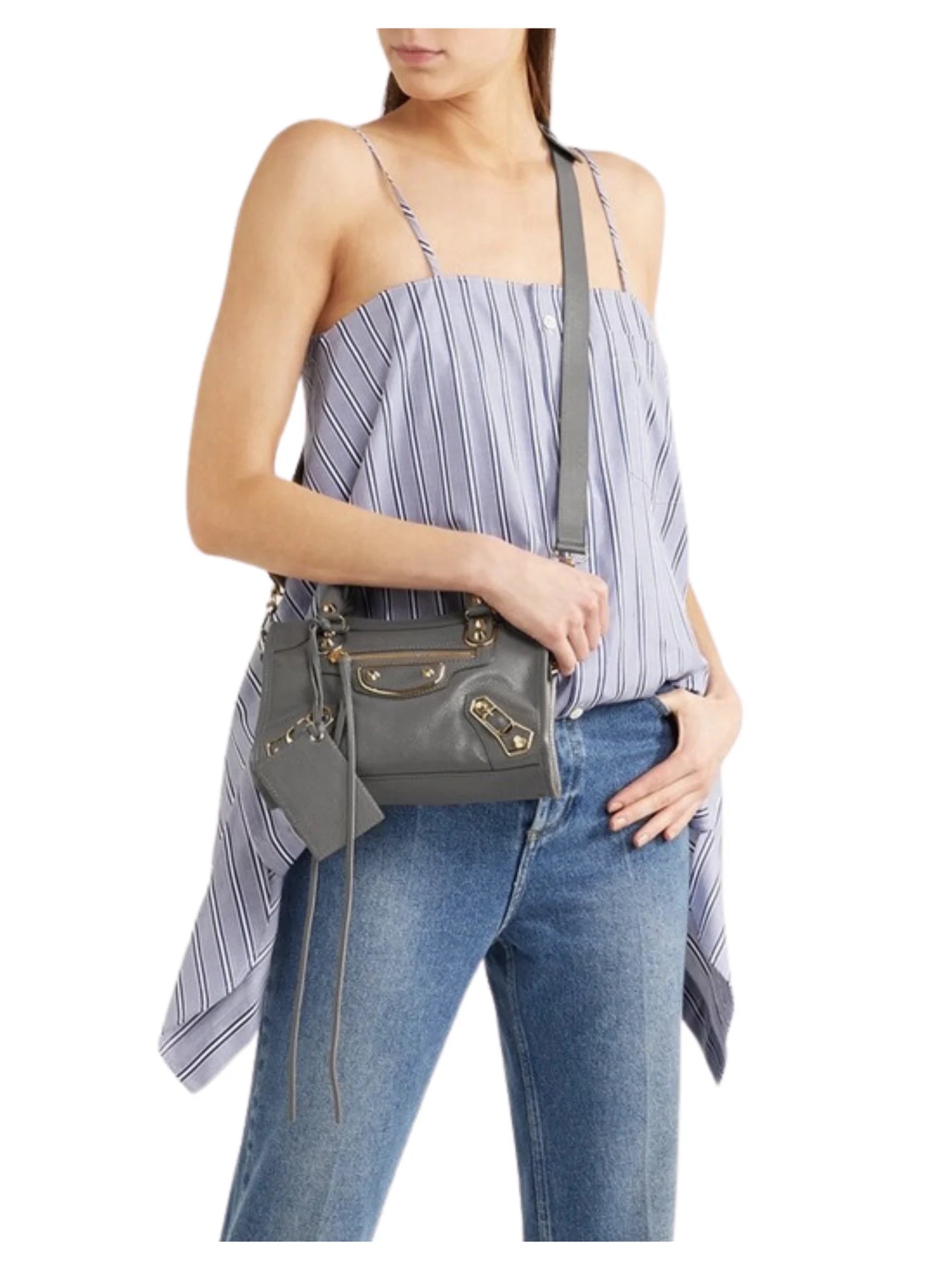 Balenciaga Metallic Edge Mini City Mink Grey – Balilene