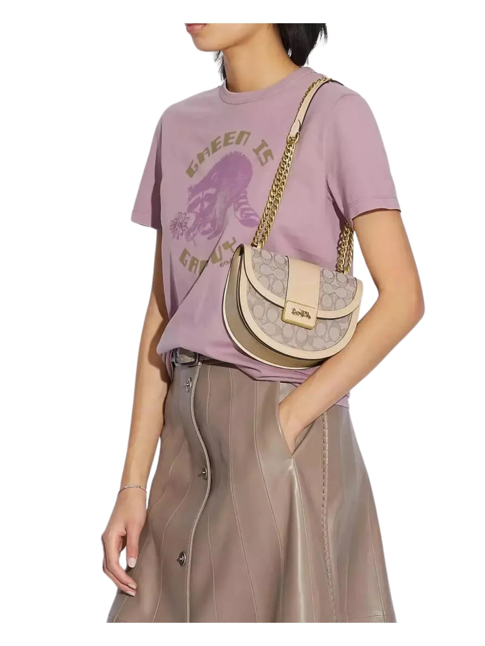 on-model-Coach-Alie-Saddle-Bag-In-Signature-Jacquard-Stone-IvoryWEBP