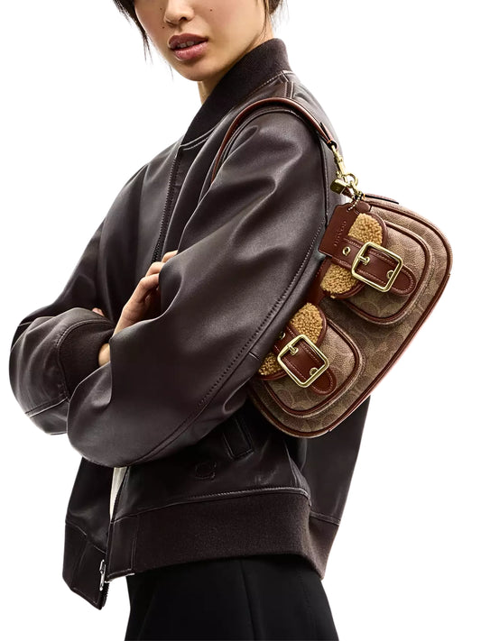 on-model-Coach-Ashton-Bag-With-Signature-Canvas-Tan-Vintage-Brown