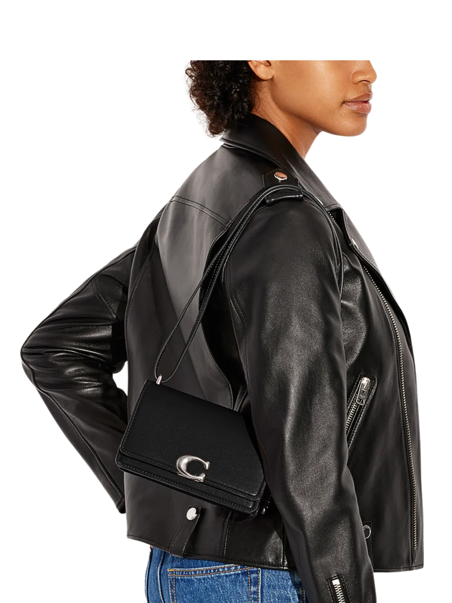 on-model-Coach-Bandit-Crossbody-Bag-Black