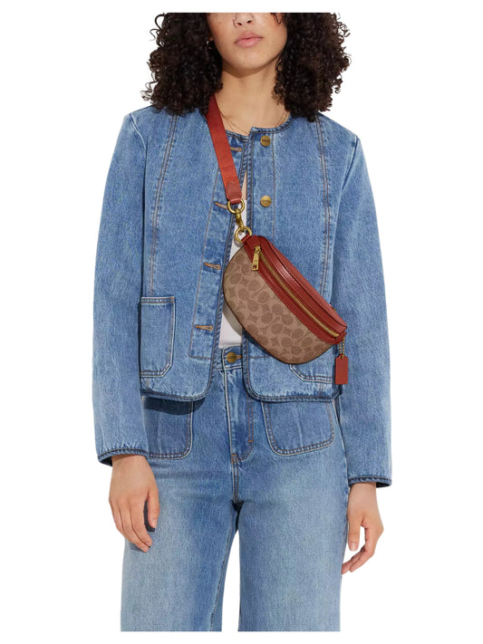 on-model-Coach-Bethany-Belt-Bag-In-Signature-Canvas-Tan-Rust