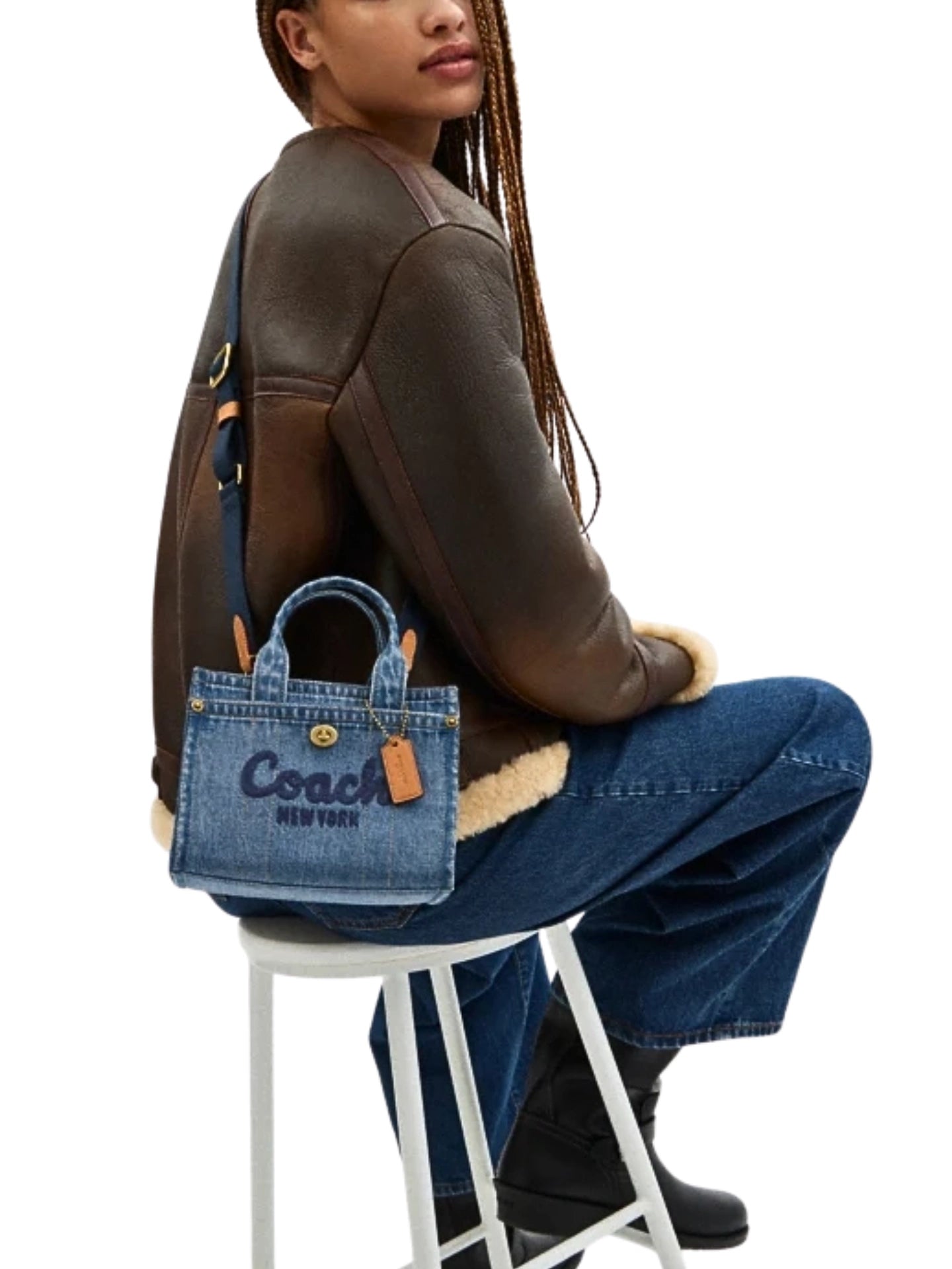 Coach Cargo Denim Tote Bag 20 Indigo – Balilene Coach Cargo Denim Tote Bag 20 Indigo – Balilene