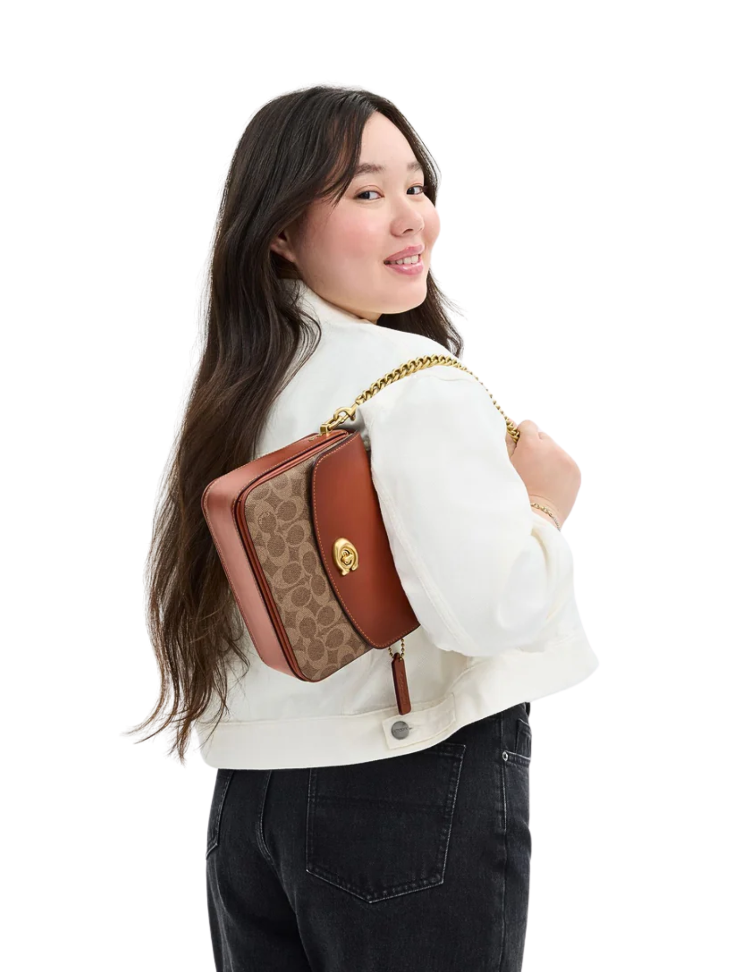 Coach Cassie Crossbody Bag 19 In Signature Canvas Tan Caramel