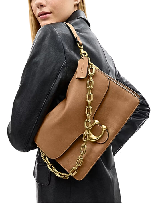on-model-Coach-Chain-Tabby-Shoulder-Bag-30-Honey-Brown