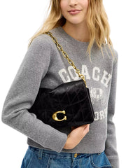 on-model-Coach-Chain-Tabby-Shoulder-Bag-With-Quilting-Black