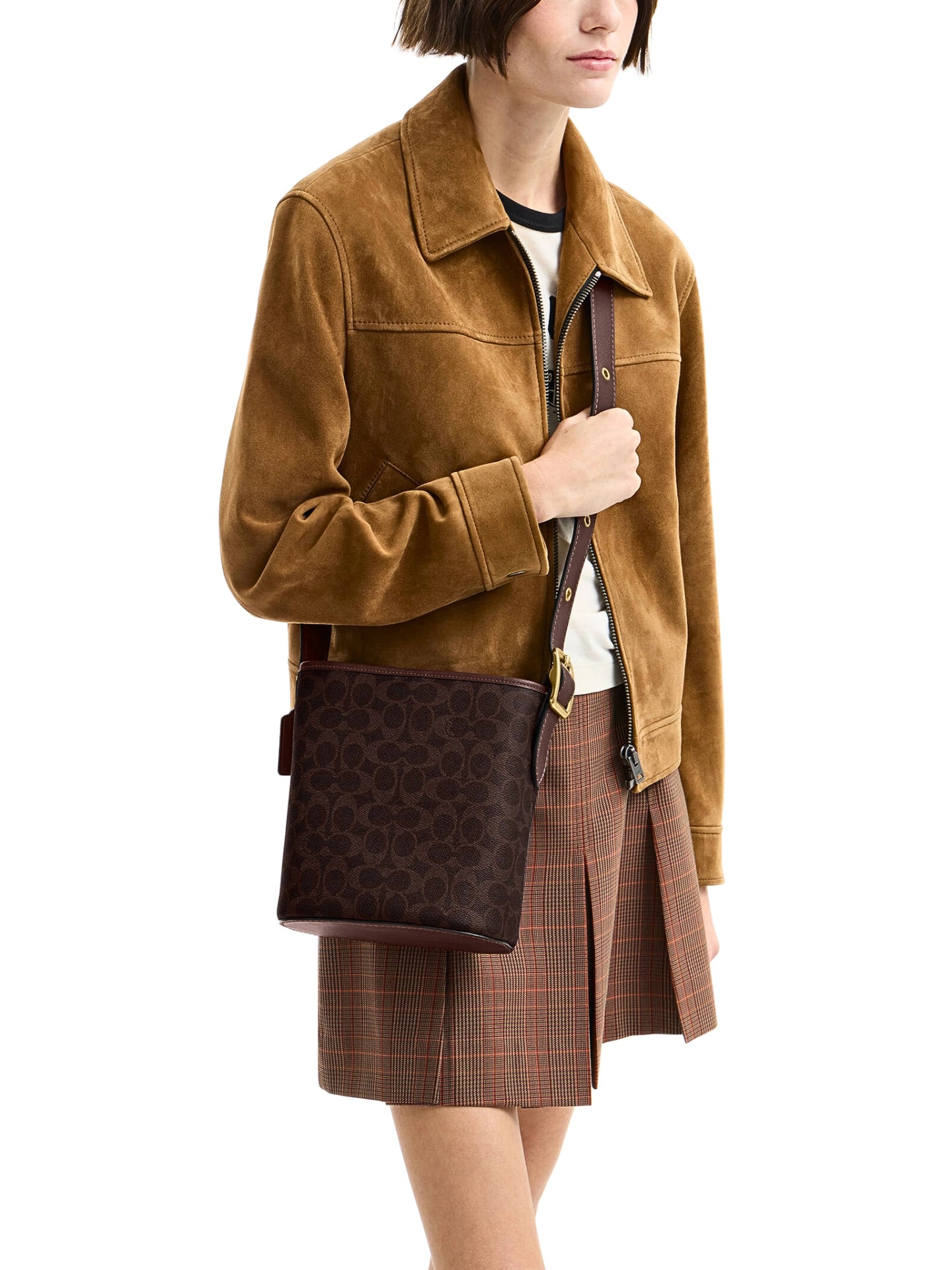 on-model-Coach-Coated-Canvas-Signature-Bleecker-Bucket-Bag-21-Maple