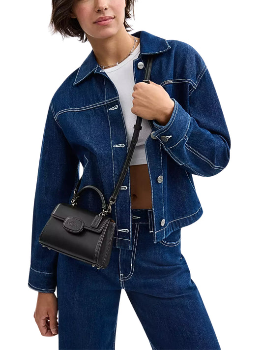 on-model-Coach-Eliza-Mini-Top-Handle-Bag-Black