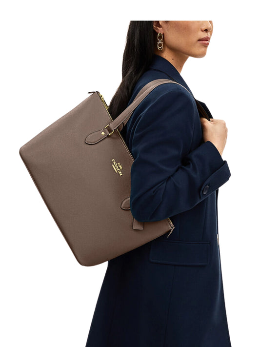 on-model-Coach-Gallery-Tote-Bag-Dark-Stone