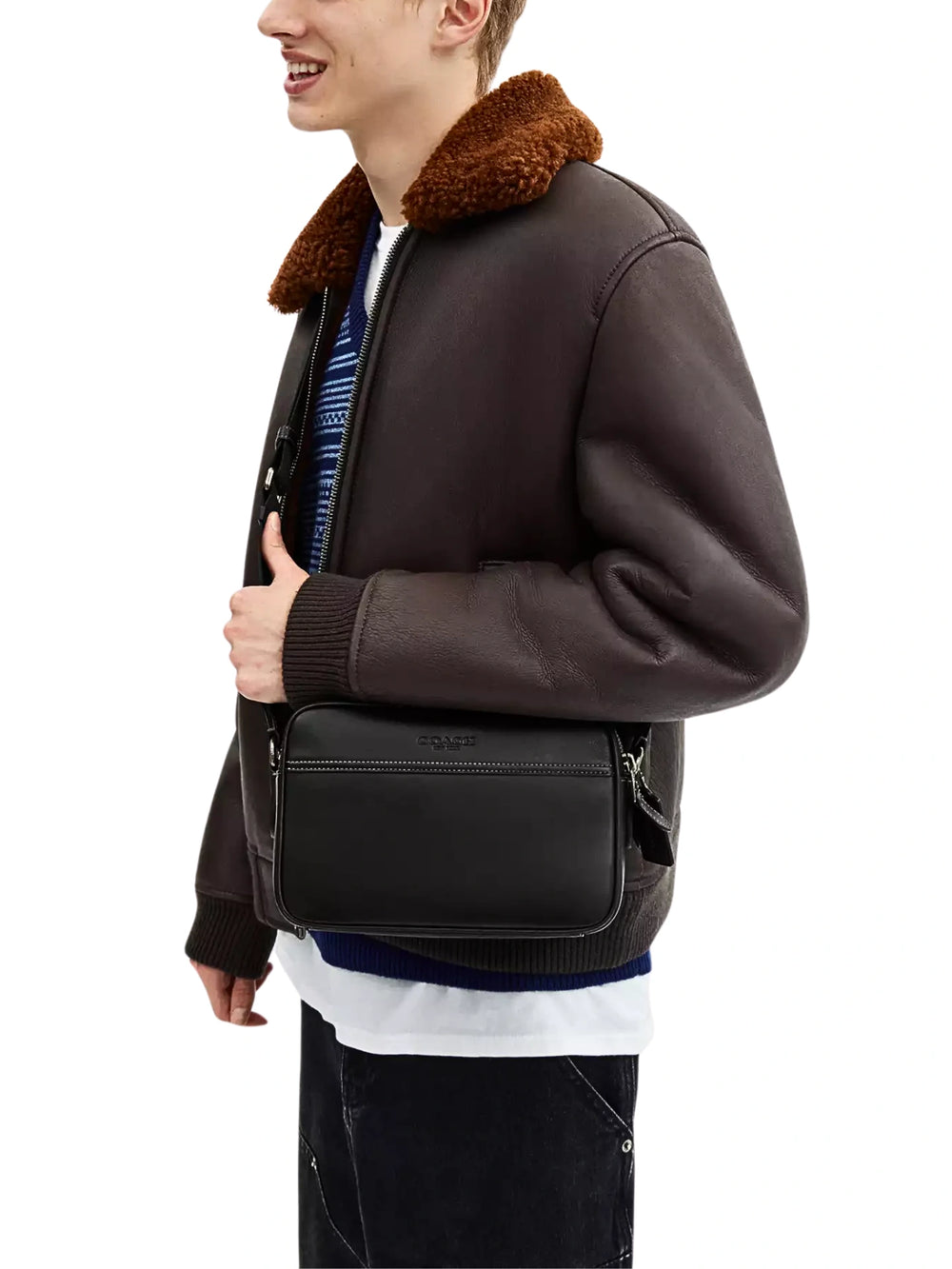 on-model-Coach-Graham-Crossbody-Bag-Black