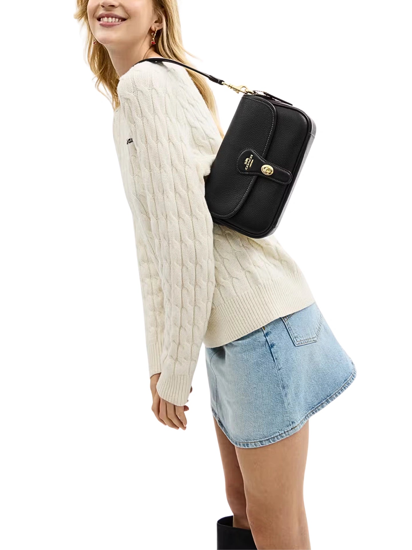 on-model-Coach-Hadley-Shoulder-Bag-Black
