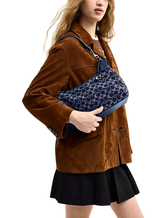 on-model-Coach-Juliet-Shoulder-Bag-In-Signature-Denim-Deep-Blue-Multi