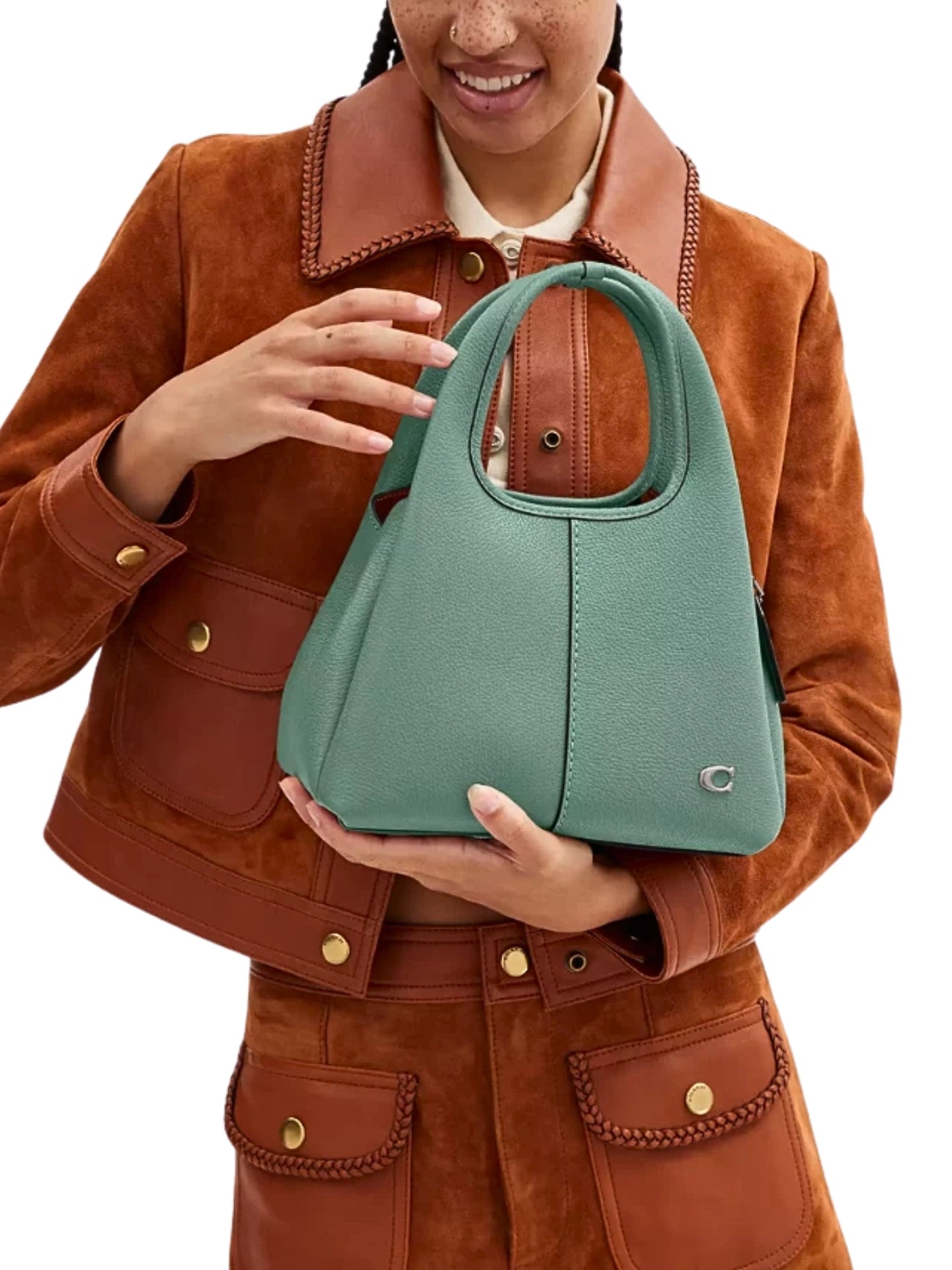 on-model-Coach-Lana-Shoulder-Bag-23-Silver-Aquamarine