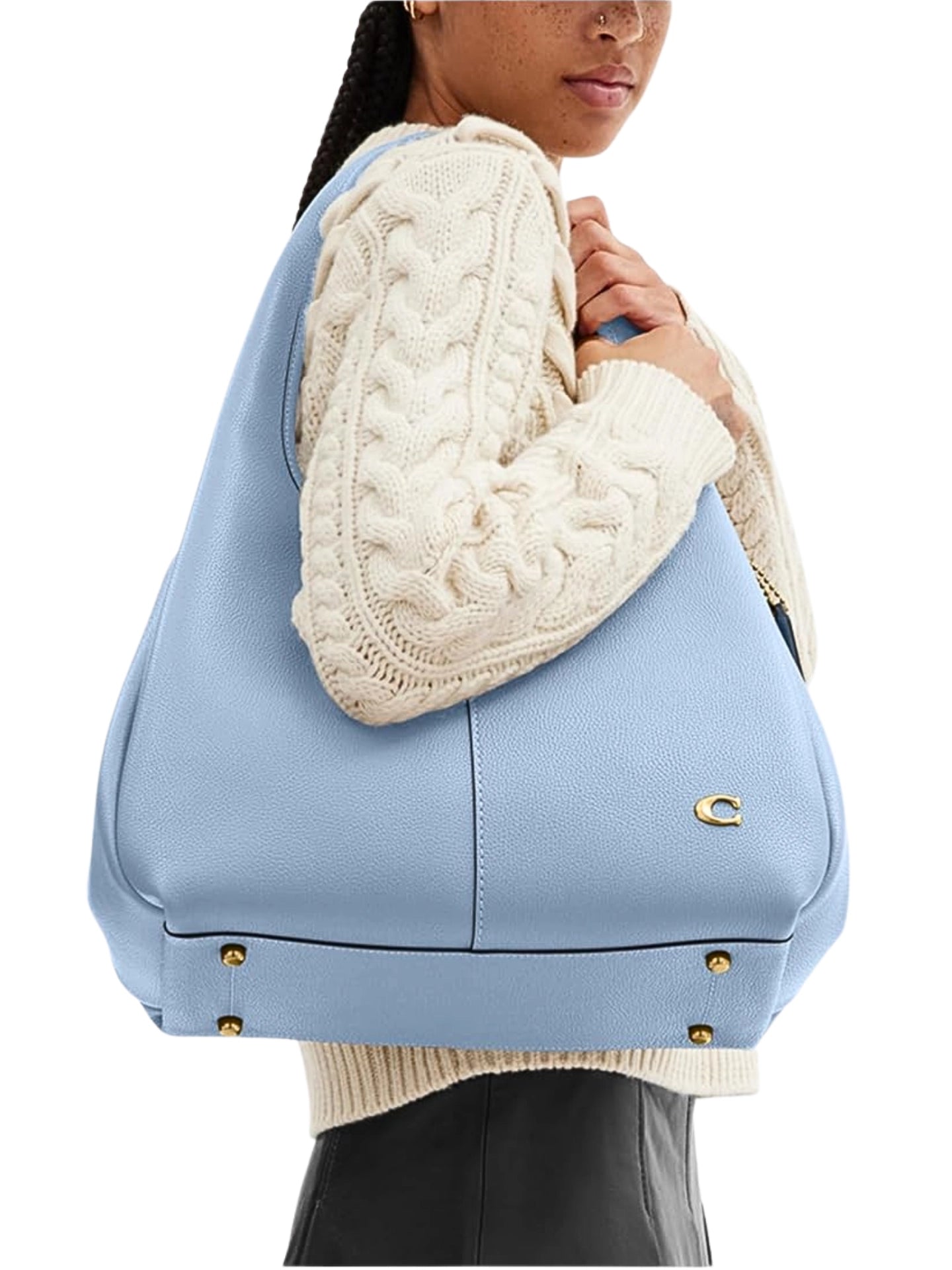 on-model-Coach-Lana-Shoulder-Bag-Pebble-Leather-Bluebell