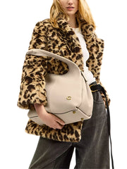 Coach Lana Shoulder Bag Pebble Leather Ivory