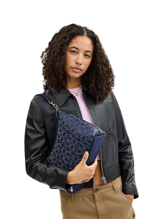 on-model-Coach-Laurel-Shoulder-Bag-With-Signature-Rivets-True-Navy