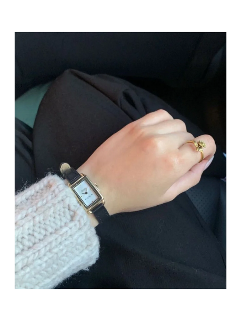 on-model-Coach-Liz-Watch-24-Mm-White-Dial-Leather-Strap-Black