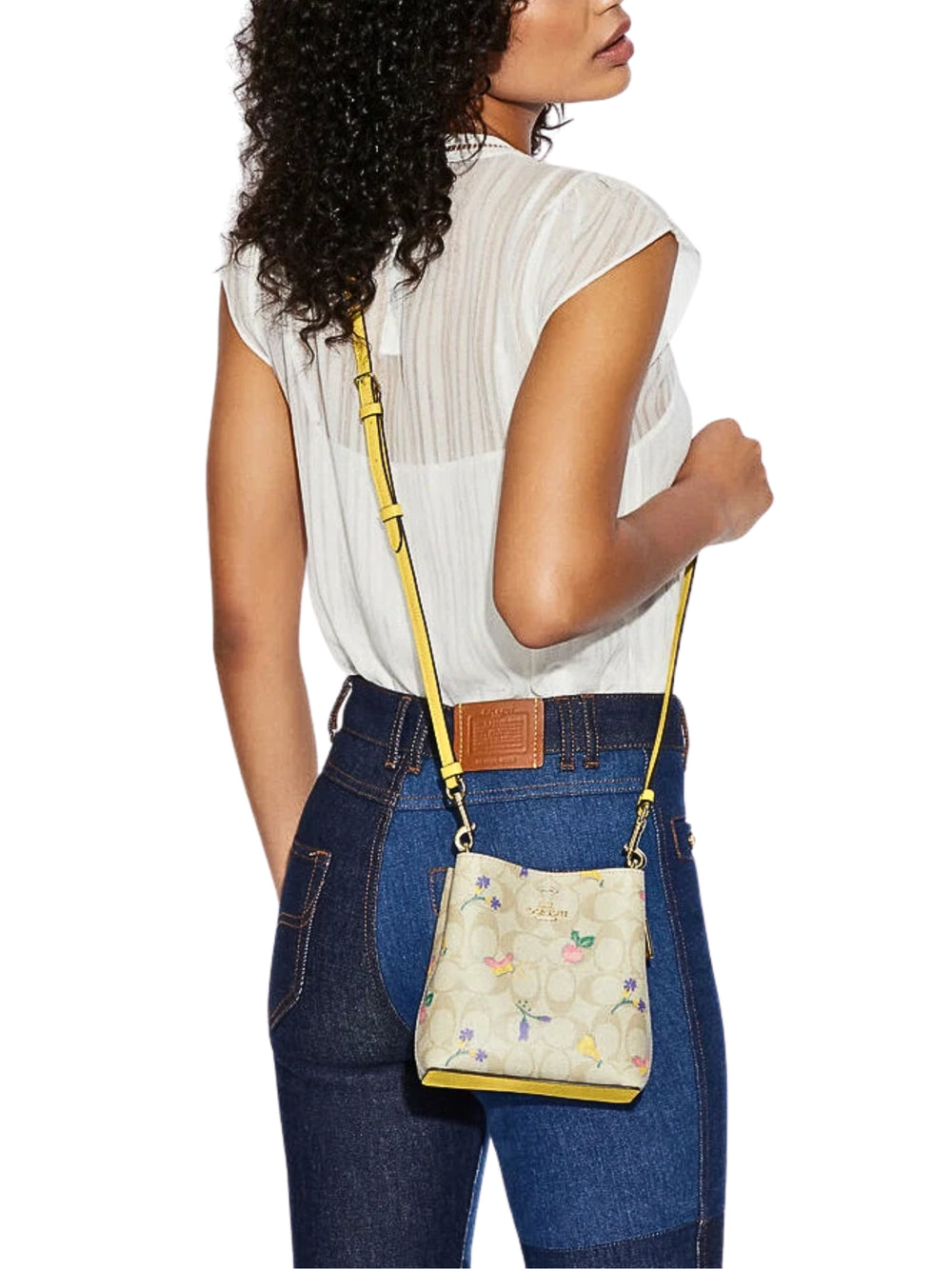 on-model-Coach-Mini-Town-Bucket-Bag-In-Signature-Canvas-With-Dreamy-Veggie-Print-Retro-Yellow
