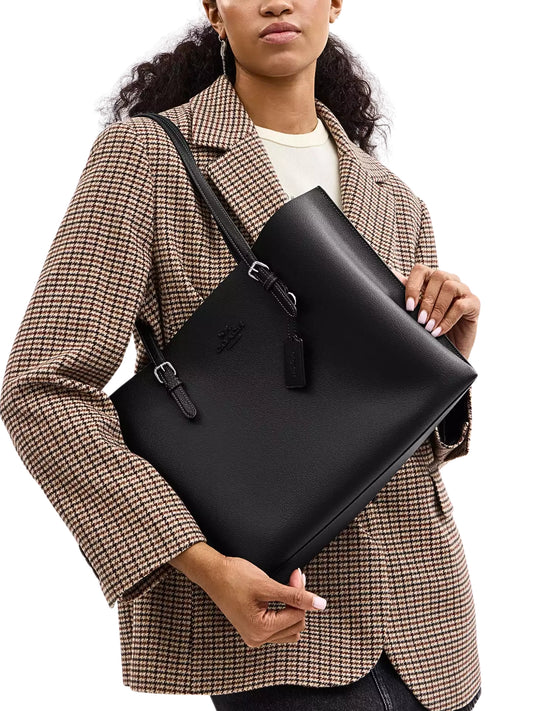 on-model-Coach-Mollie-Tote-Bag-Black