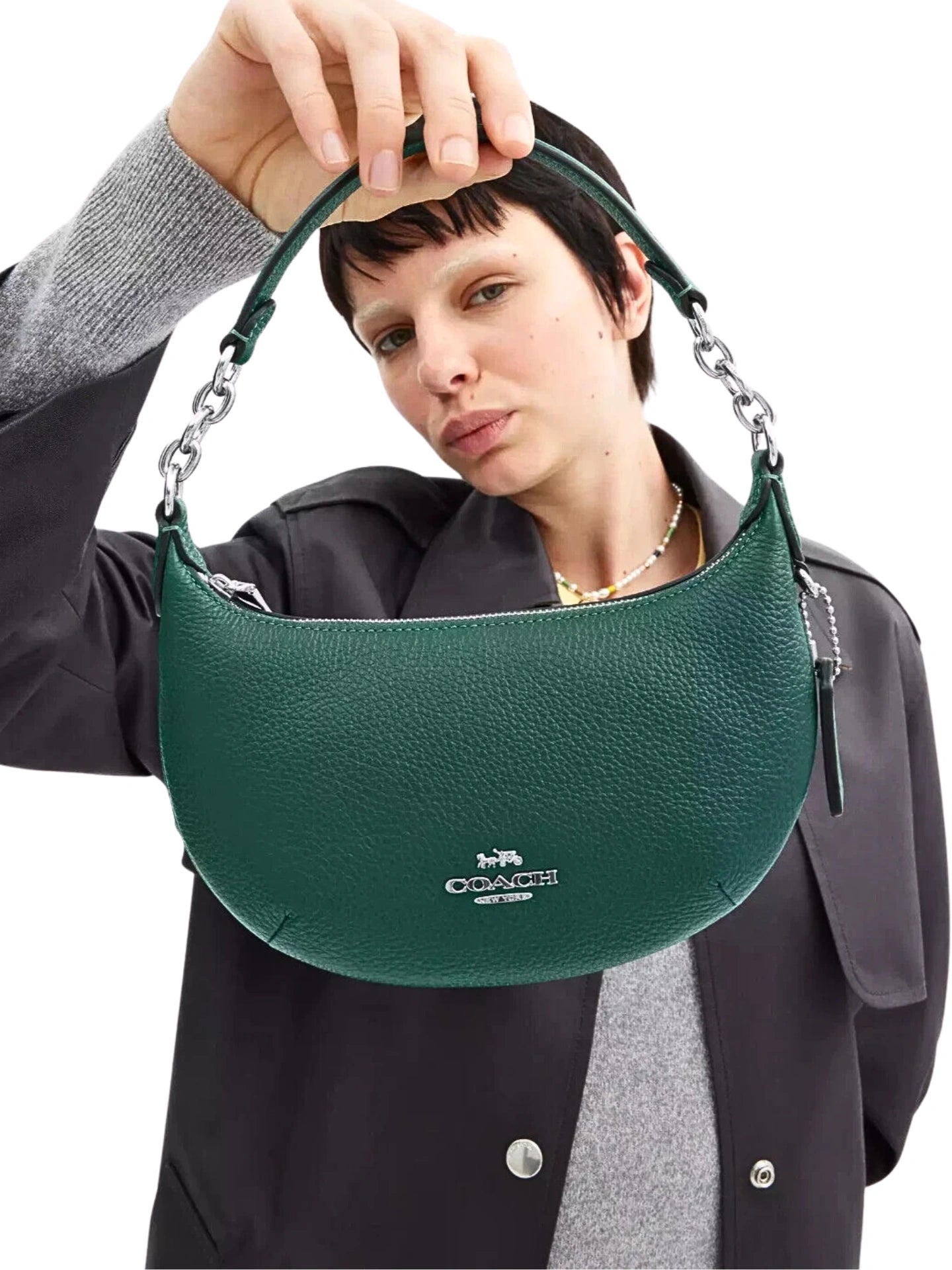 on-model-Coach-Payton-Mini-Pebbled-Leather-Emerald-Green