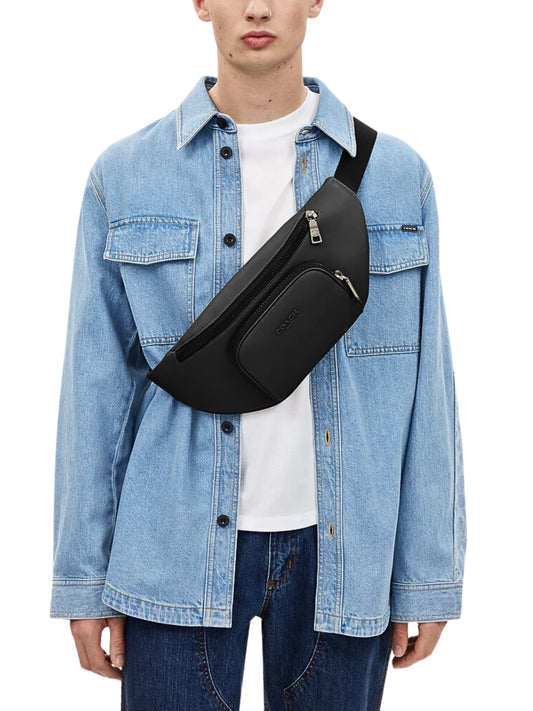 on-model-Coach-Racer-Belt-Bag-Black