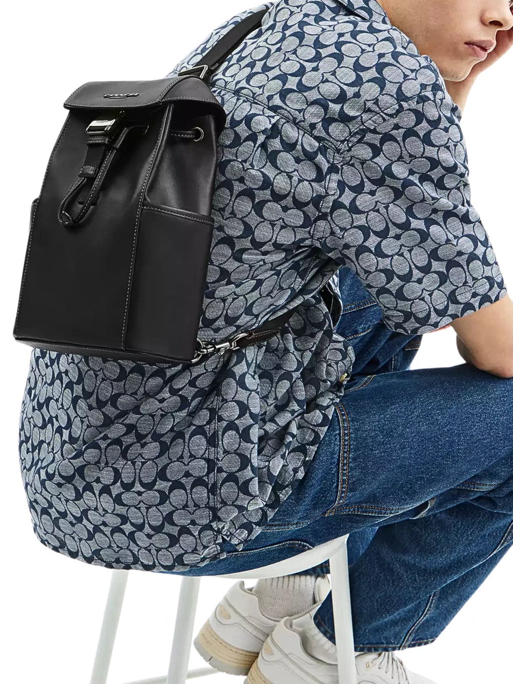 on-model-Coach-Racer-Pack-Leather-Black