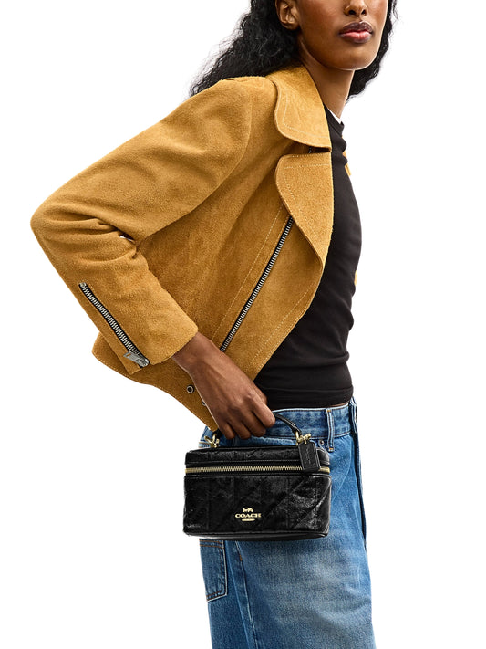 on-model-Coach-Rainer-Crossbody-Bag-18-With-Quilting-Black