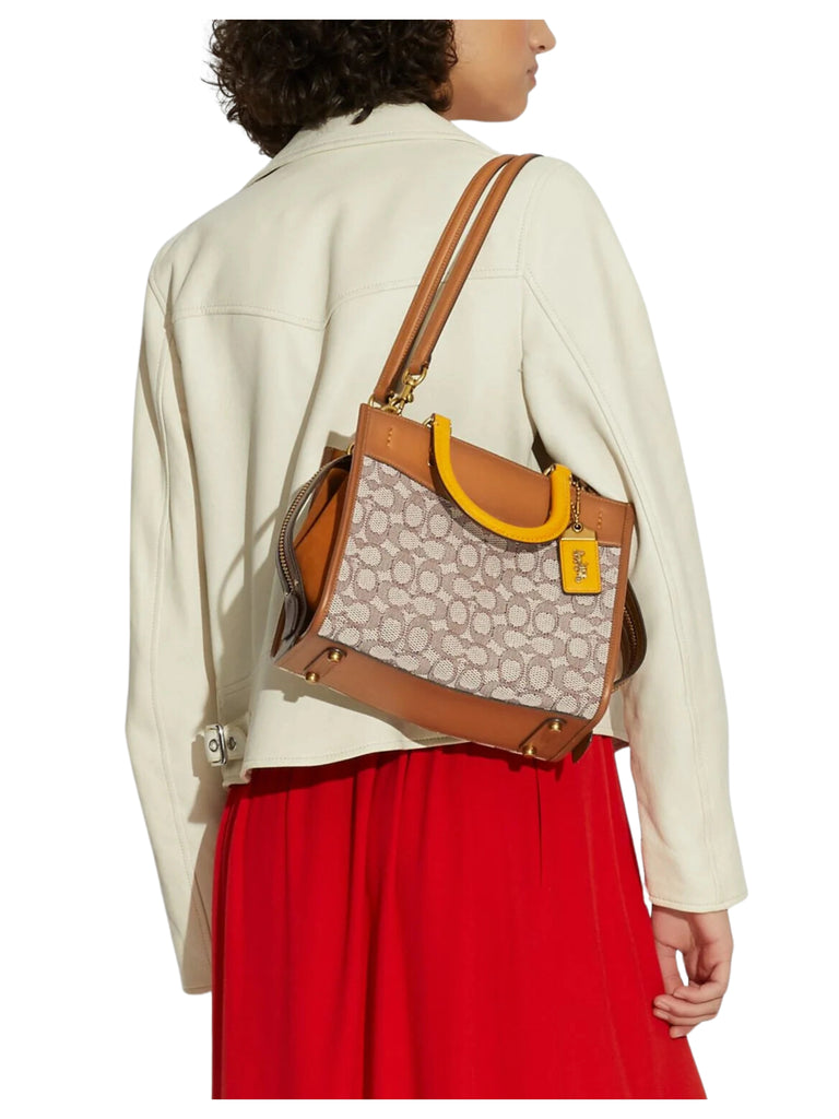 Coach Rogue Rockets Coach Rogue 25 In Signature Textile Jacquard Cocoa Burnished Amber ...