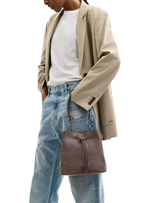 on-model-Coach-Rowan-Bucket-Bag-Dark-Stone