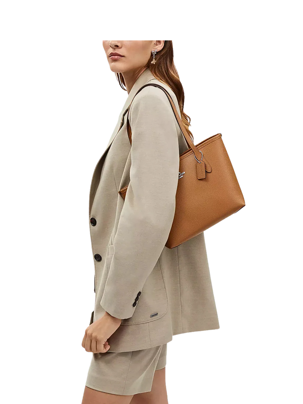 on-model-Coach-Small-City-Tote-Light-Saddle