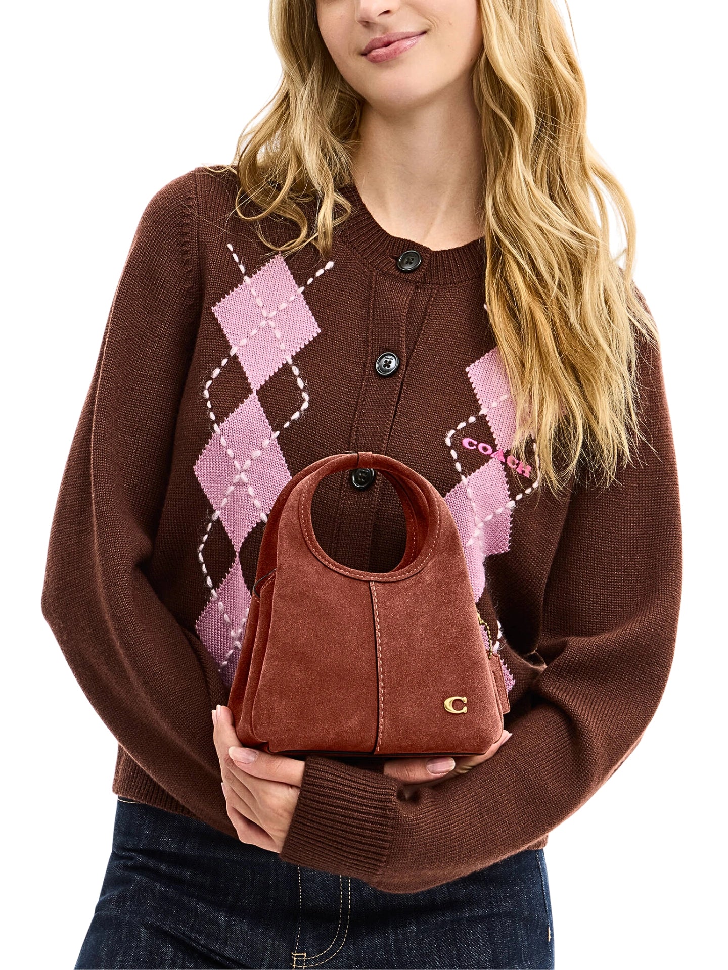 Coach Suede Lana Shoulder Bag 19 Clay