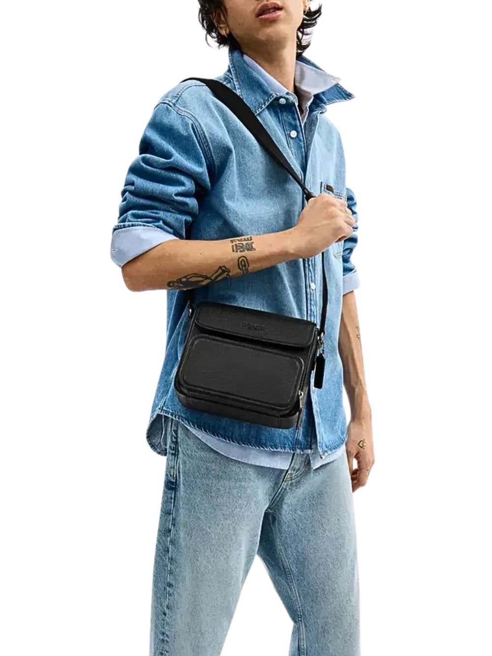 on-model-Coach-Sullivan-Flap-Crossbody-Bag-Black