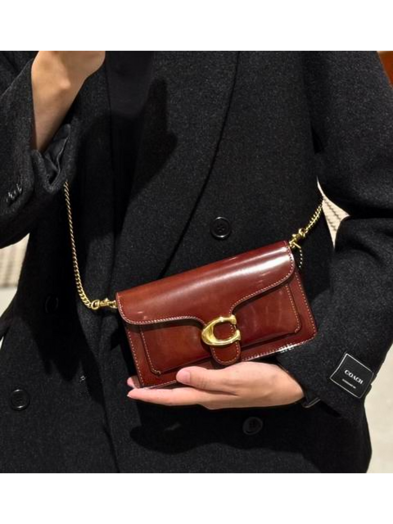 on-model-Coach-Tabby-Chain-Clutch-Dark-Neutral