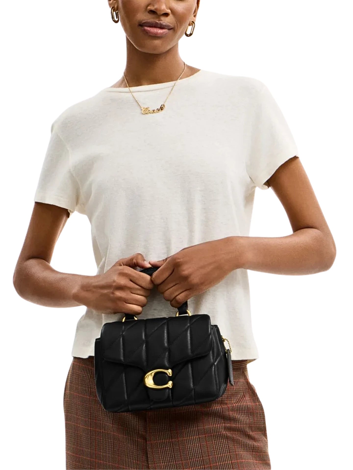 on-model-Coach-Tabby-Top-Handle-Bag-With-Quilting-Black