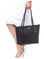 Coach Zip Top Tote Black
