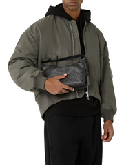 Coach Travel Kit With Speedclip In Signature Canvas Charcoal