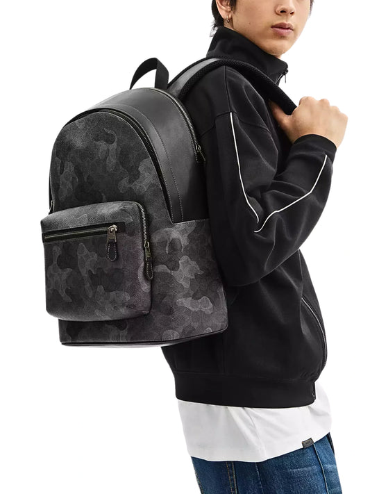 on-model-Coach-West-Backpack-Bag-In-Signature-Camo-Print-Gunmetal-Grey-Multi