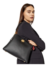 on-model-Coach-Willow-Shoulder-Bag-Black