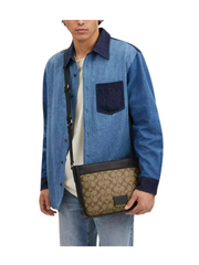 on-model-Coach-District-Crossbody-In-Signature-Canvas-Khaki-Black