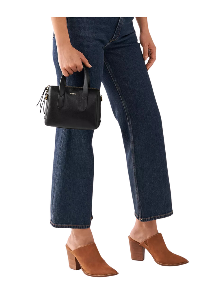 on-model-Fossil-Sydney-Mini-Satchel-Black